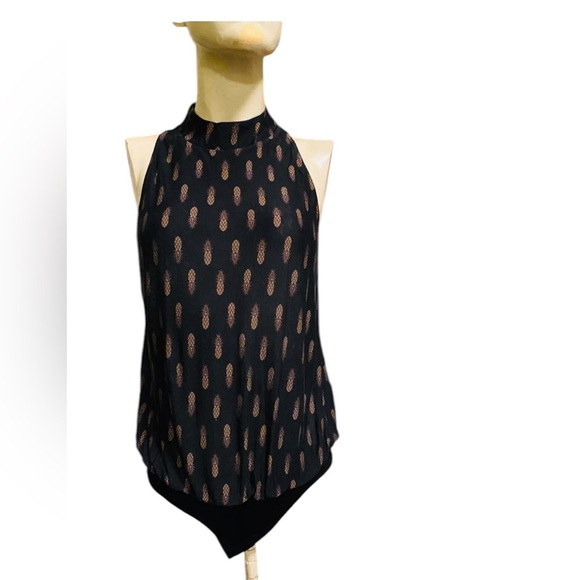 Authentic Farm Rio Bohemian RARE pineapple pattern jersey bodysuit top SMALL - Picture 1 of 8